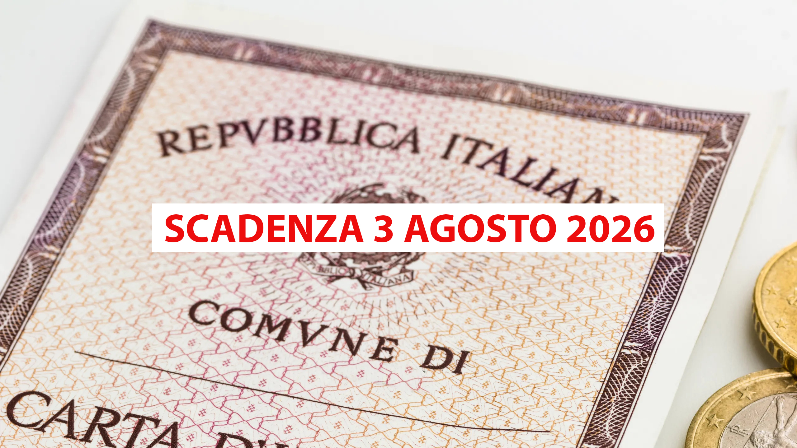 Scadono il 3 agosto le carte di identità cartacee